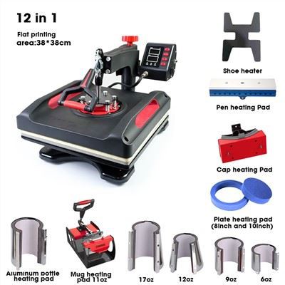 Heat Combo Press Machine 12 ב1 15*15 אינץ' 38*38 ס"מ